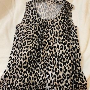 Anne Klein Womens Leopard Top